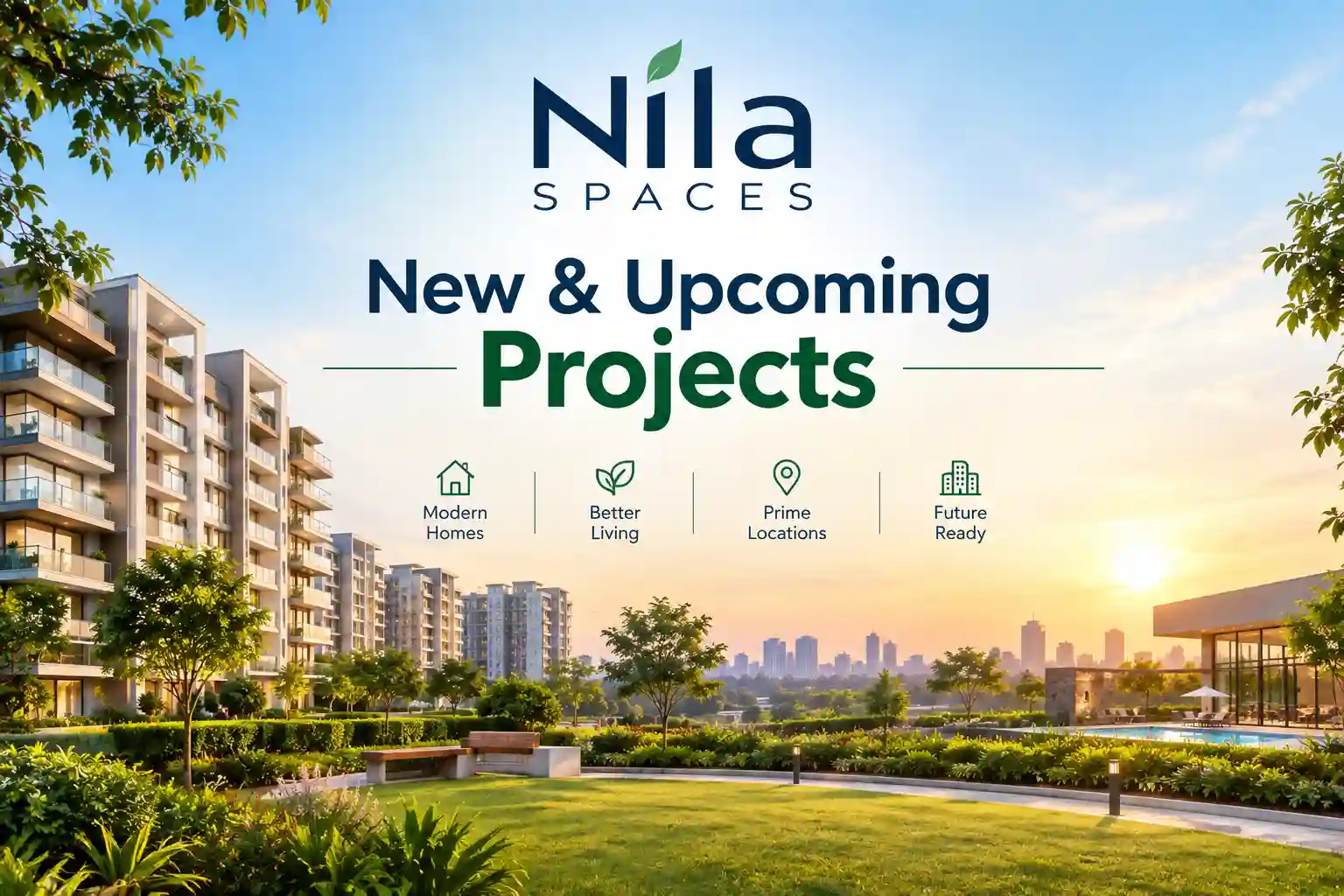 Nila Spaces new residential projects in GIFT City Gandhinagar and Ahmedabad featuring modern apartments and studio homes